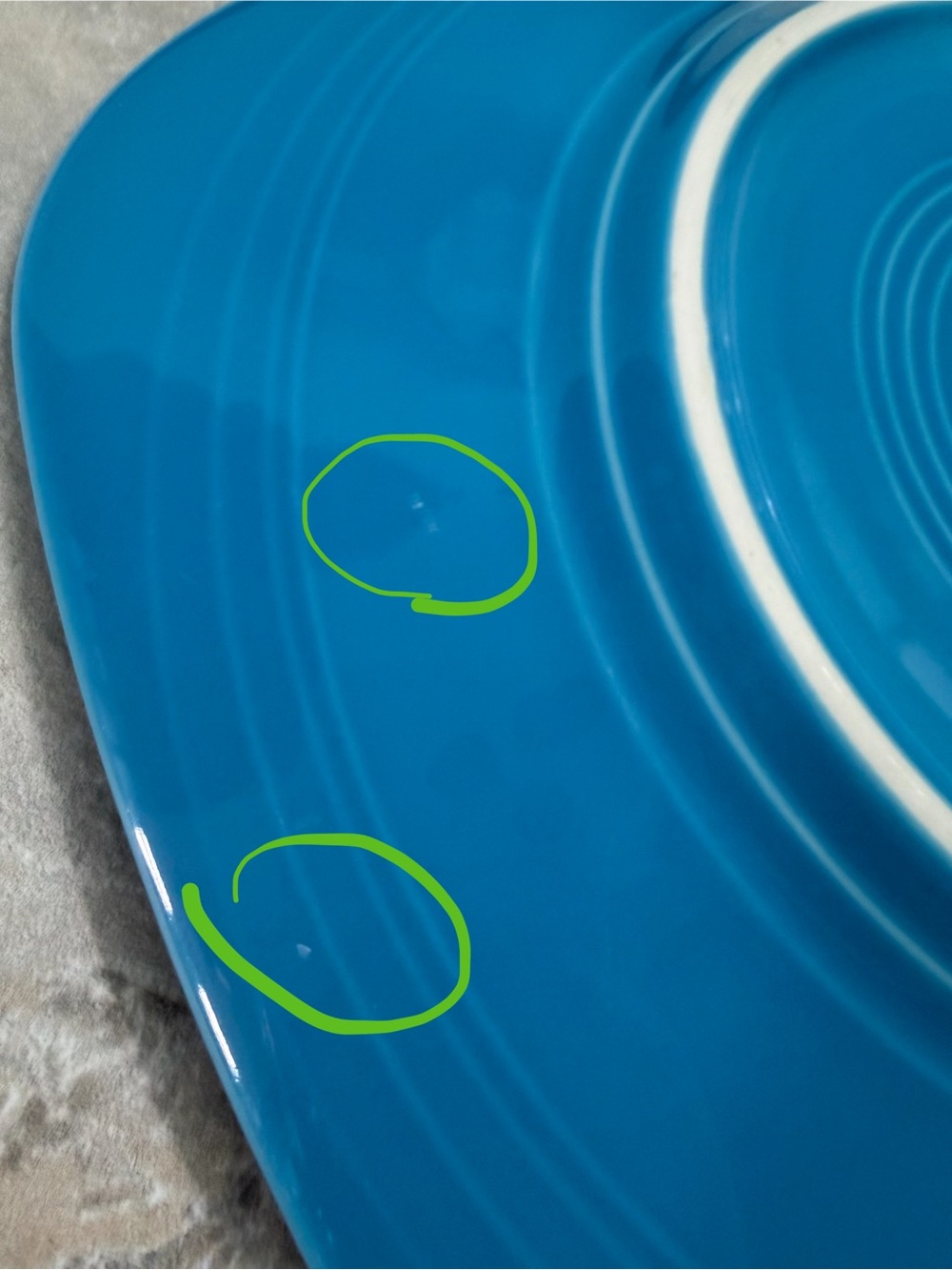 Fiesta Peacock Blue Square Luncheon Plate - Retired Color and Style!! - Picture 6 of 6